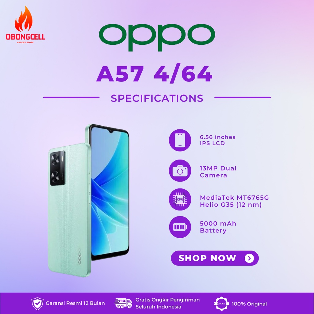 HP OPPO A57 4/64GB ORIGINAL BNIB GARANSI RESMI