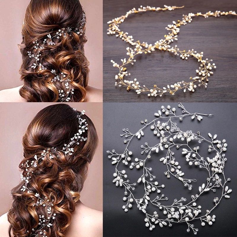 Bridal hair vine hair piece panjang