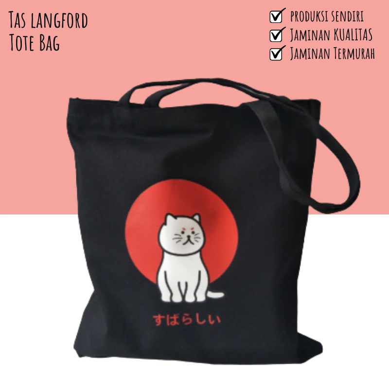 Tote Bag Sablon Resleting Tas Bahu Model Kekinian Stylish Tote Bag Perempuan Wanita Cewek