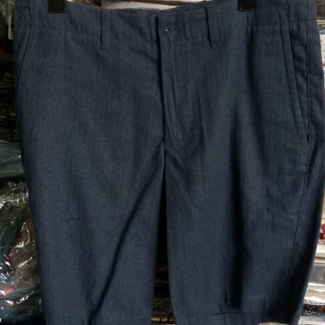 celana pendek pria kain bahan bludru suede