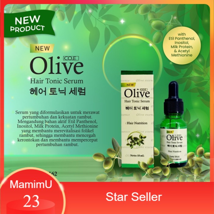 SYB OLIVE HAIR TONIC SERUM - TONIC SERUM PERAWATAN RAMBUT - 18ml