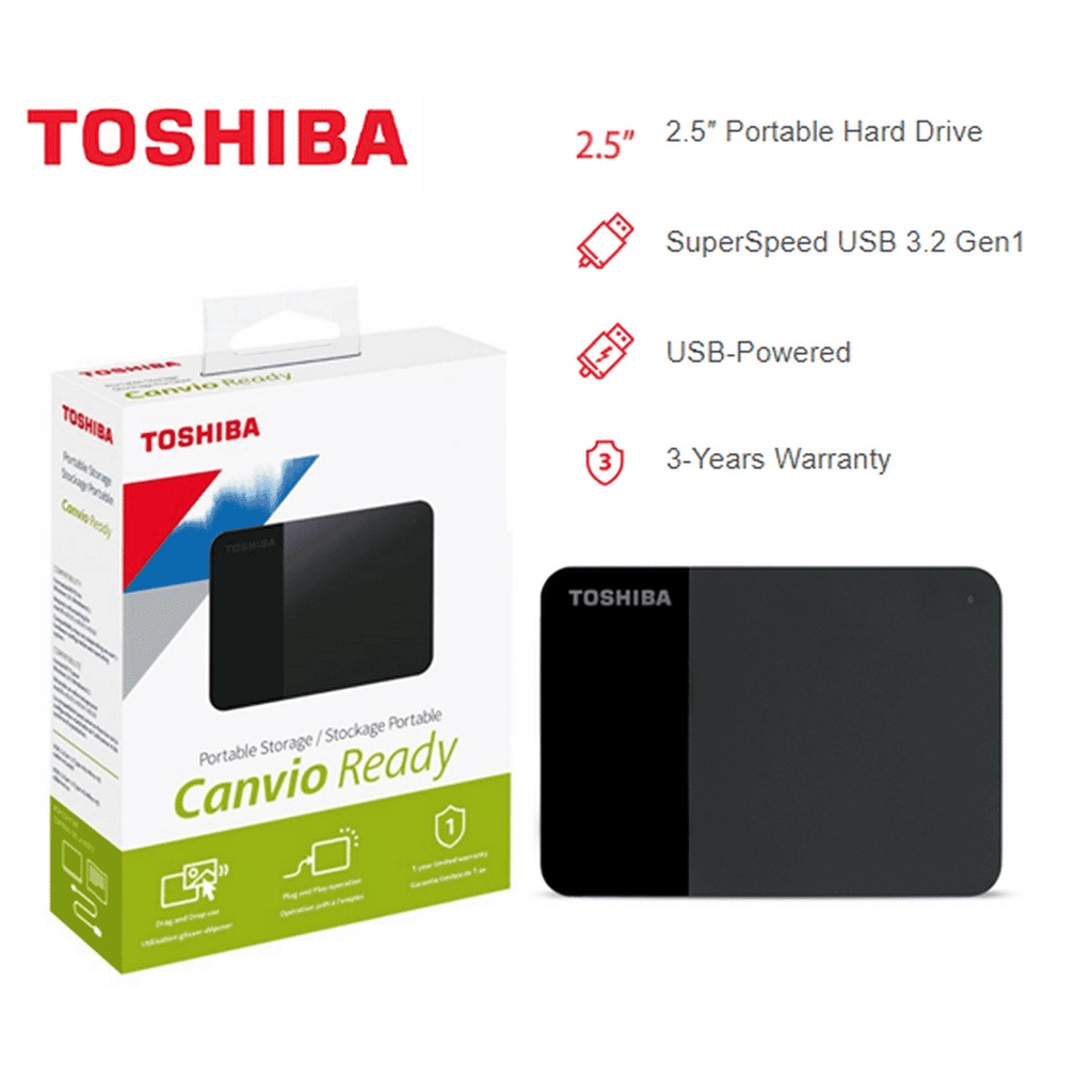 HARDDISK EXTERNAL TOSHIBA 1TB 1000GB CANVIO BASIC RESMI