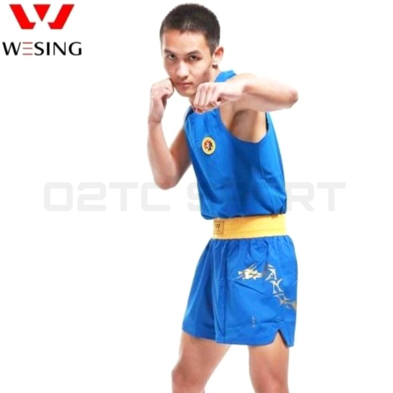 MALE WESING WUSHU SUIT - RED/BLUE
