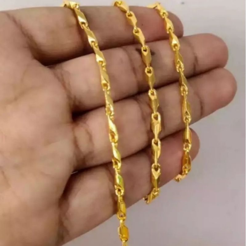 (COD) Gelang Padi Dewasa Titanium Lapis Emas  24k Anti Luntur