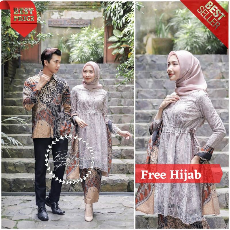 Couple Kebaya Modern Baju Wisuda Tunangan Lamaran Terbaru Baju Batik Brokat Couple