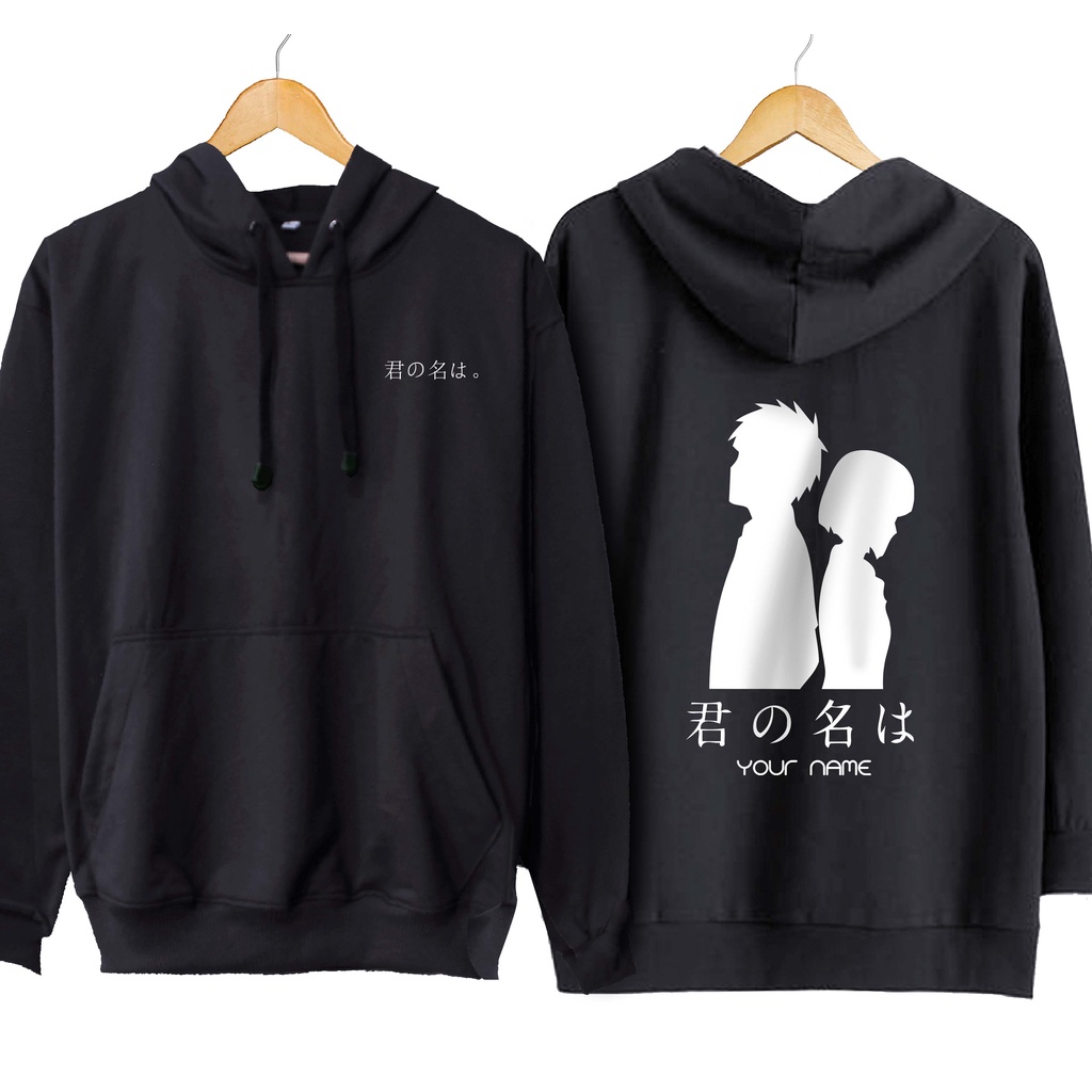 Jaket hoodie jumper anime TAKI & MITSUHA - YOUR NAME / KIMI NO NAWA material cotton fleece