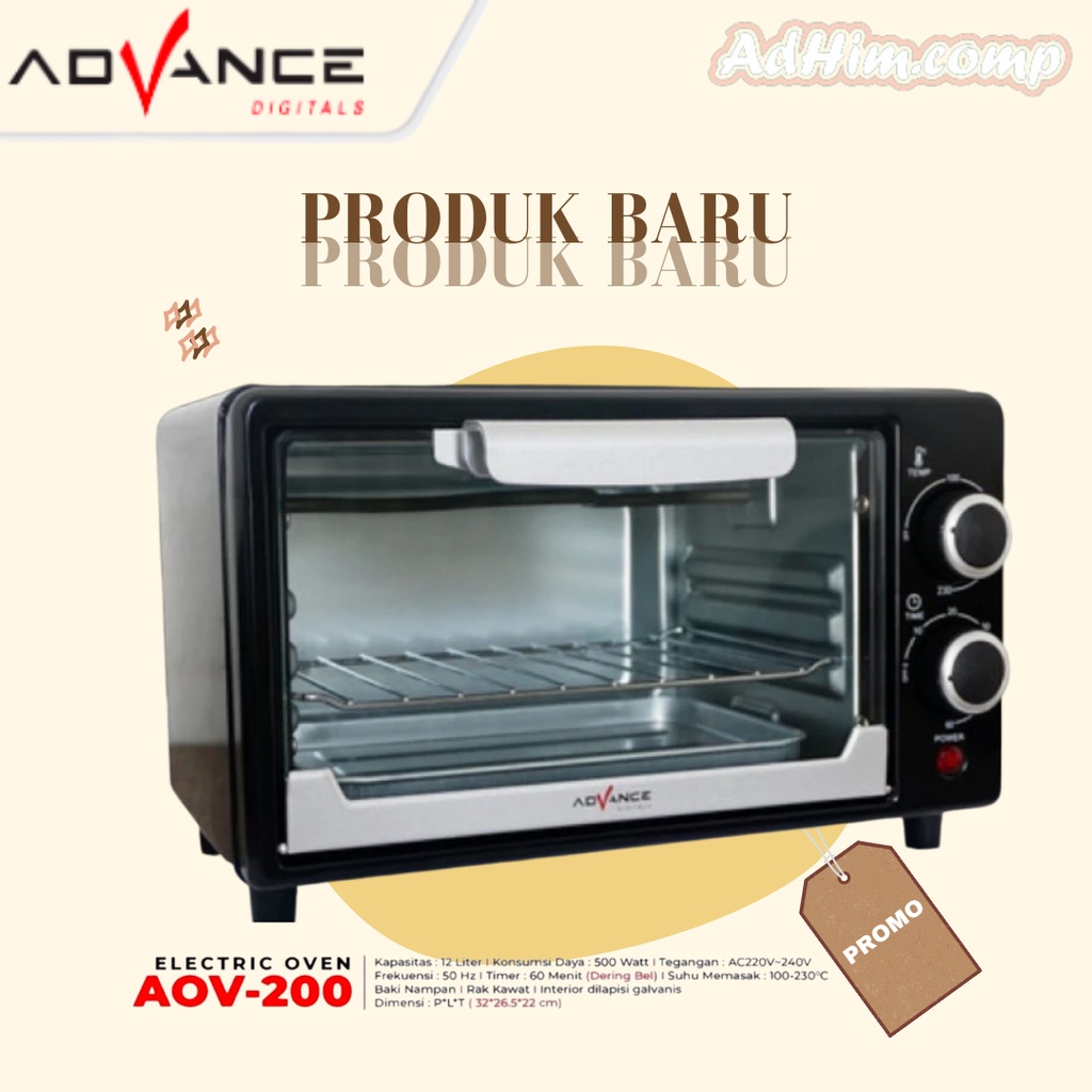 ADVANCE OVEN LISTRIK /ELECTRIC OVEN 12Liter AOV-200