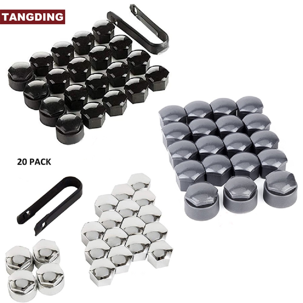【COD Tangding】19mm Smooth Alloy Wheel Nut Bolt Covers Caps Universal Set For Any Car
