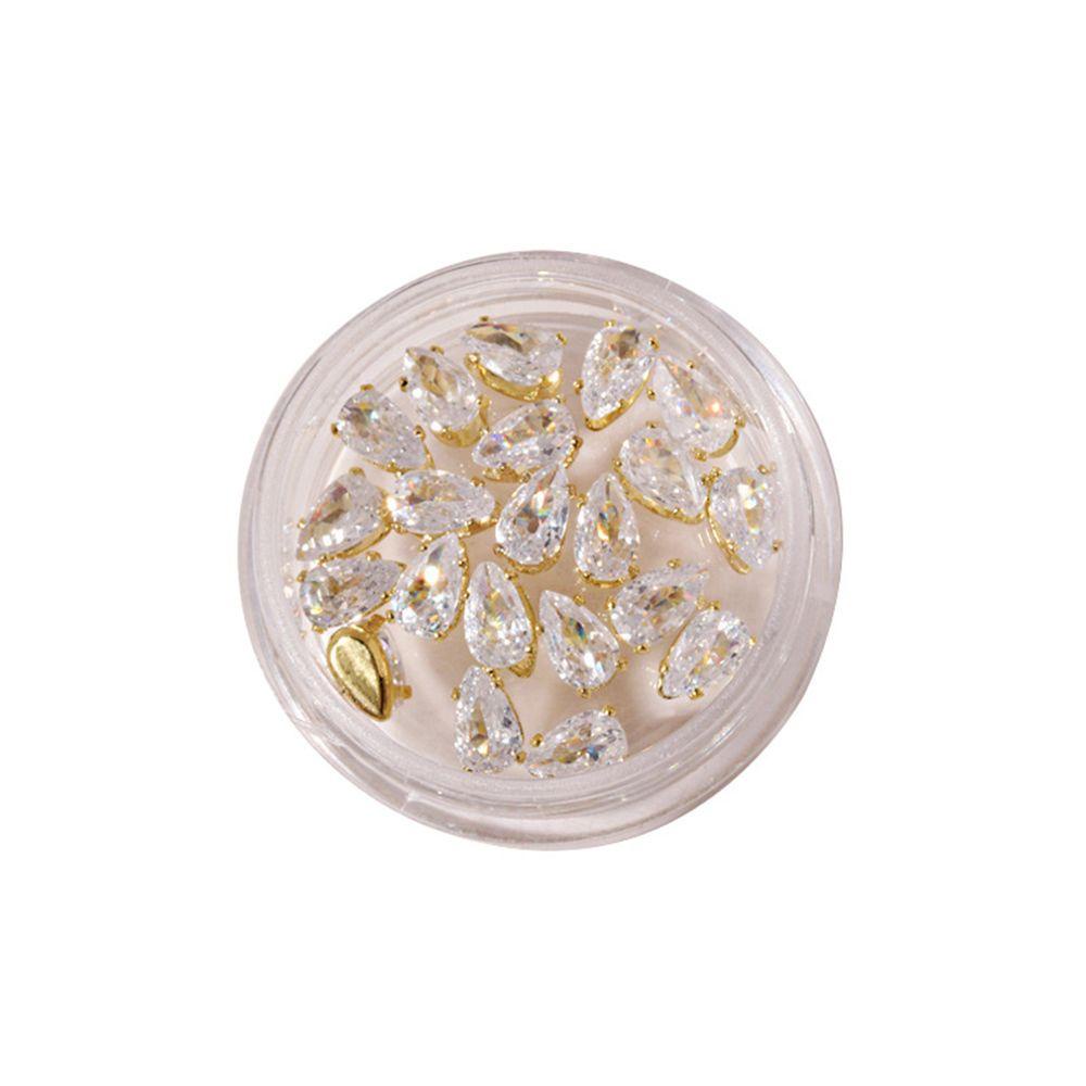 R-flower 20PCs Zircon Nail Art Top Quality DIY Charms Dekorasi Flat Bottom Drill