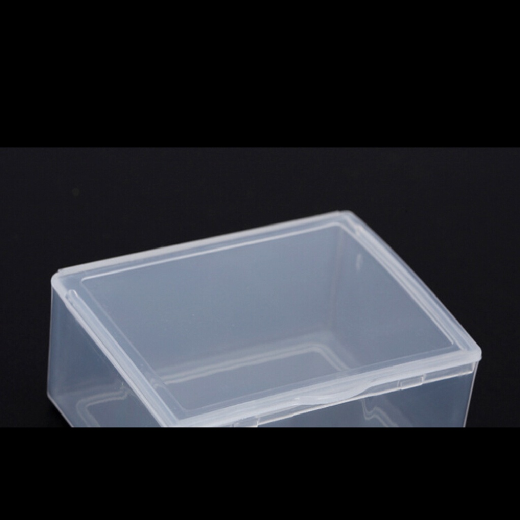 Yescool 5pcs Transparent Plastic Storage Box clear  rectangle Multipurpose display box .