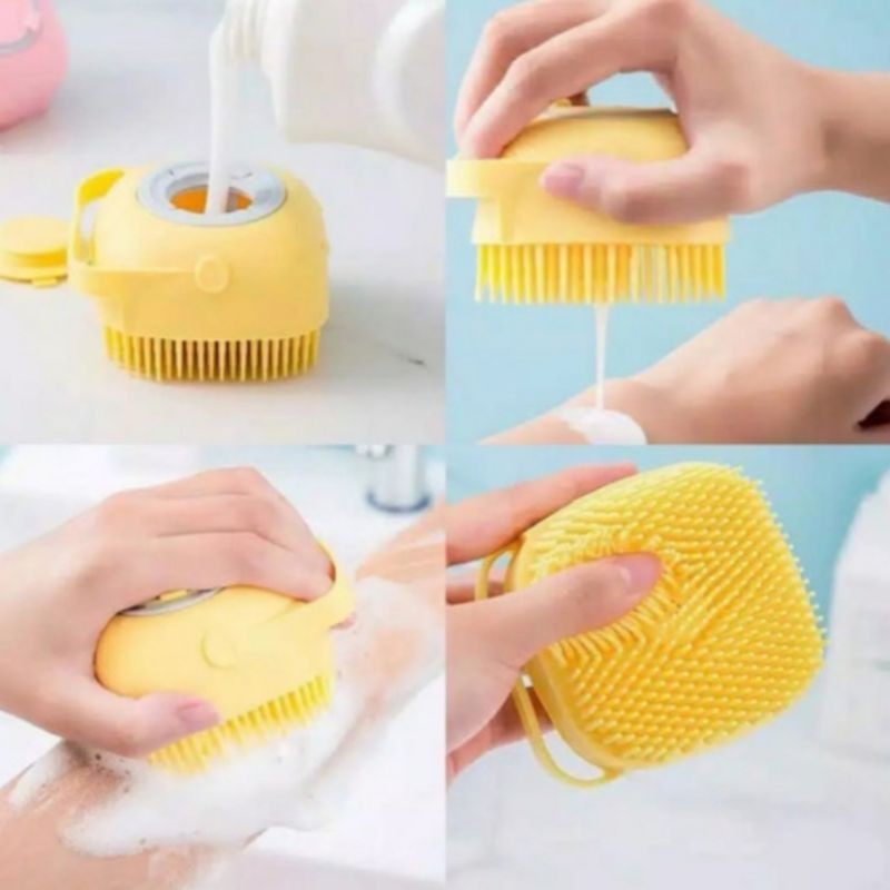 Sikat Mandi Dispenser refill soap / Sikat mandi silikon s1