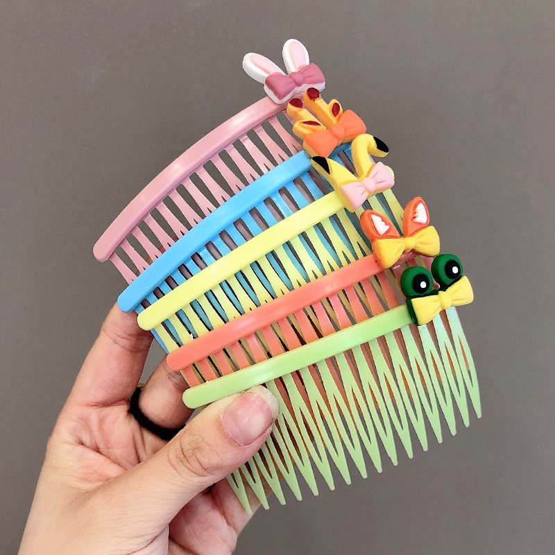5 in 1 Sirkam Rambut Anak Perempuan Motif Karakter Dan Bunga Aksesoris Rambut Import
