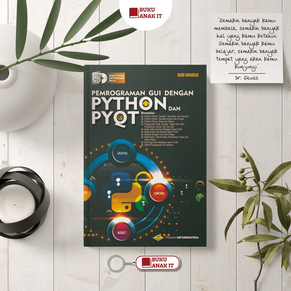 Jual Buku Pemrograman Gui Dengan Python Dan Pyqt Bonus Cd Budi Raharjo Penerbit Informatika 3880