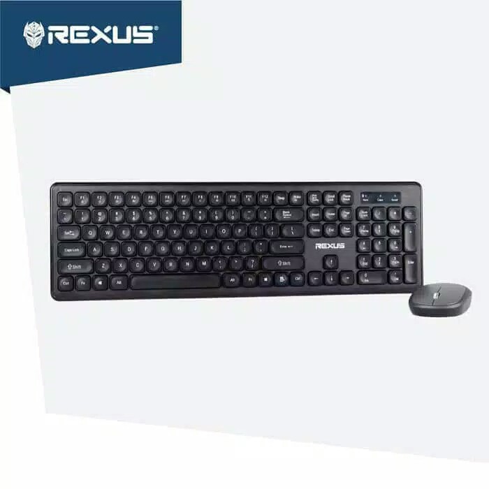 Trend-Rexus KM-8 New Model Keyboard Dan Mouse Wireless KM8 Combo - Hitam