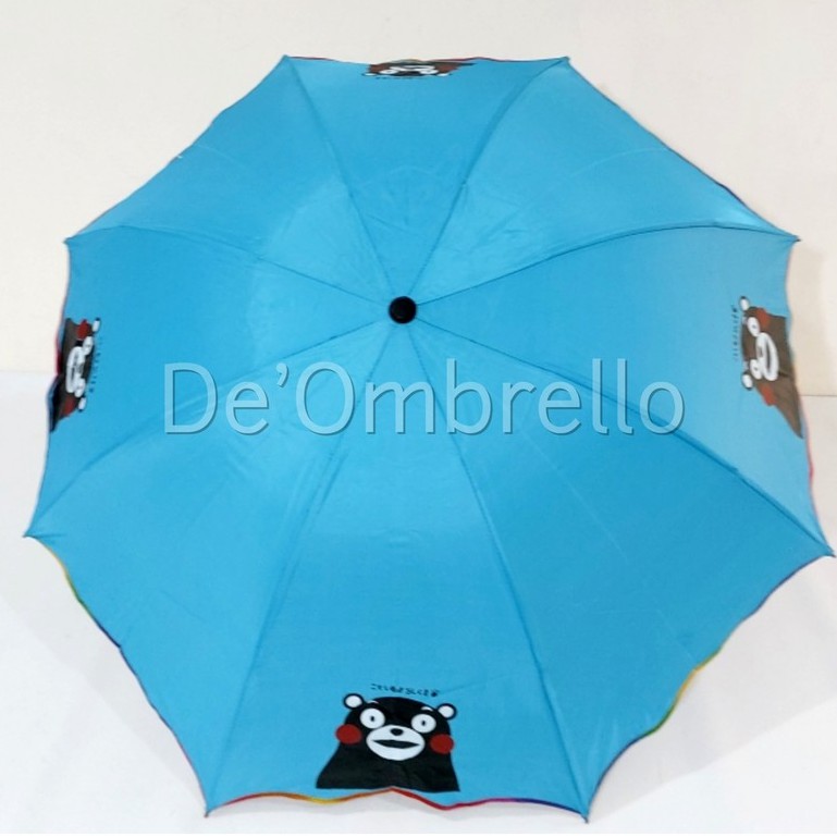 (482)Payung Lpt 4 Motif Kumamon Gelombang Anti UV