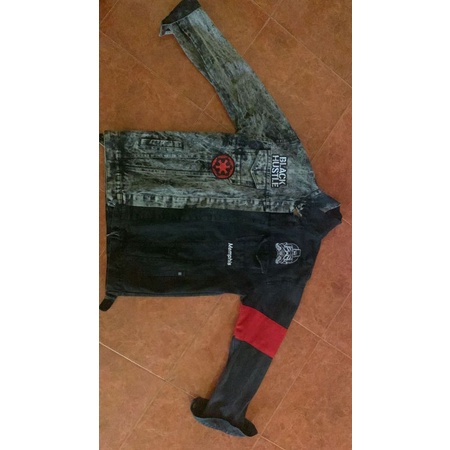 Denim jacket by memphisorigins "Black Hustle"