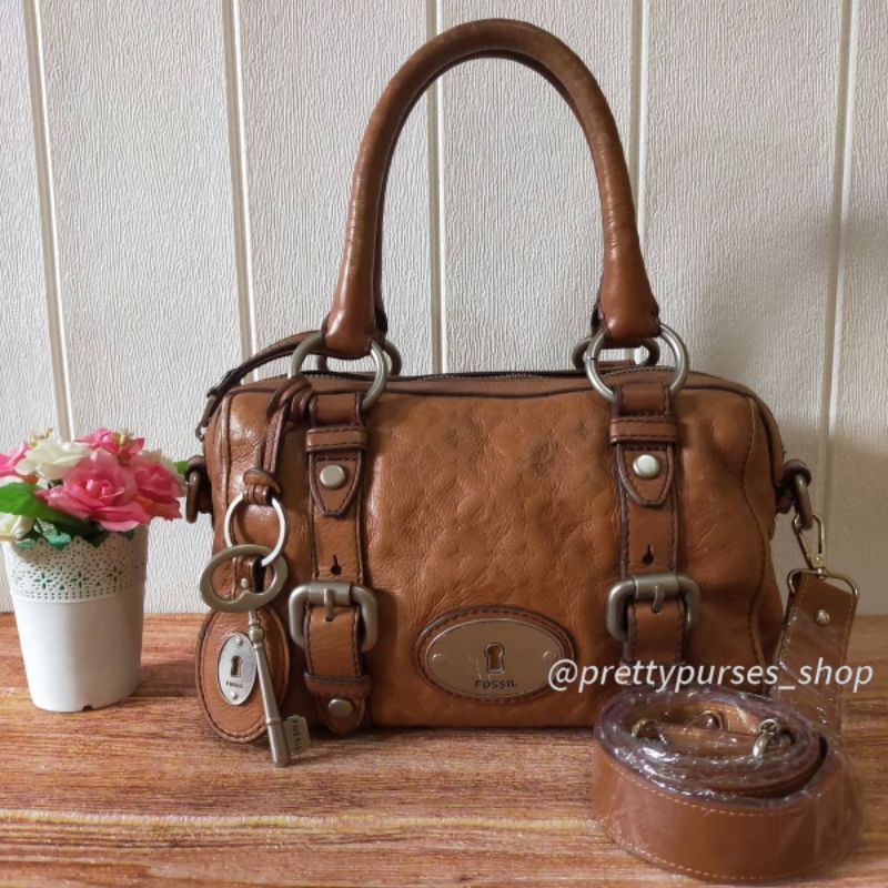 FOSSIL MADDOX SATCHEL SMALL EMBOSSED