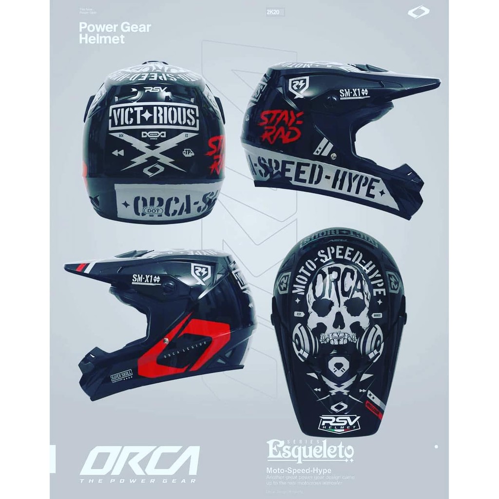 Helm Helmet RSV Orca Warna Hitam