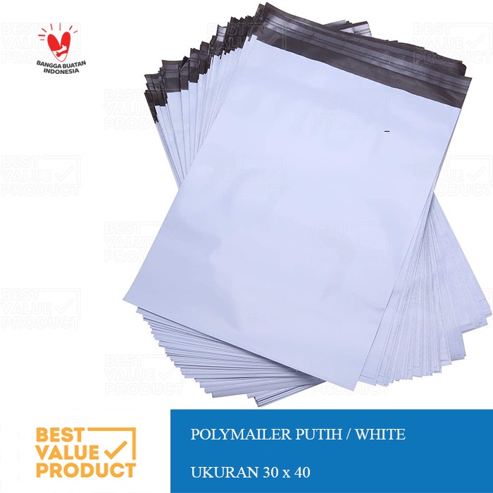 

MENYURAT-SURAT- KANTONG PLASTIK POLYMAILER 30X40 / PACKAGING POLYMAILER 30 X 40 - WHITE -SURAT-