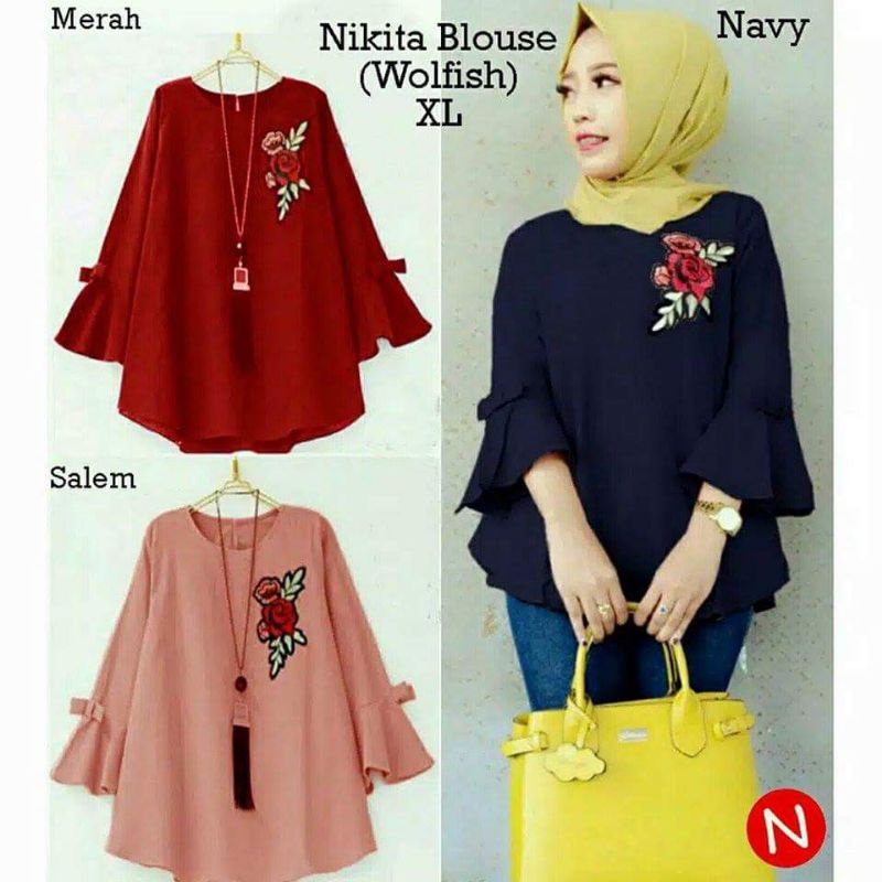 Nikita blouse atasan wanita fashion remaja