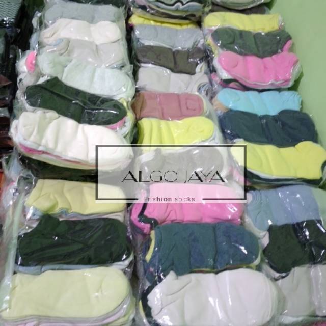 TOKO KL | (1LUSIN) KAOS KAKI PENDEK MATA KAKI WANITA DEWASA KAOS KAK ANKLE WARNA POLOS MURAH