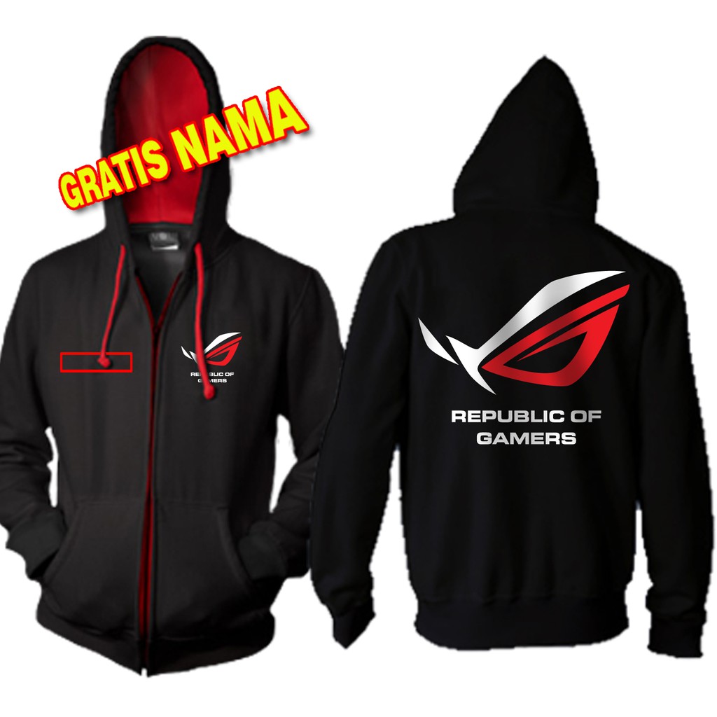 JAKET HOODIE ROG GRATIS NICKNAME