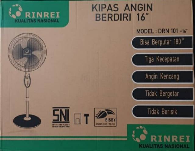 Kipas Angin Berdiri 16 inch / Stand Fan Rinrei DRN101