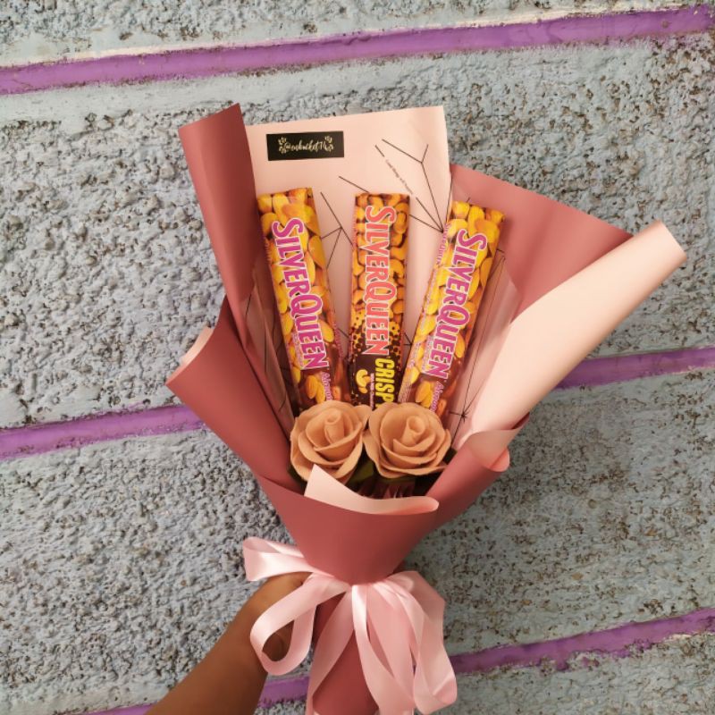 

bucket Coklat mix bunga flanel