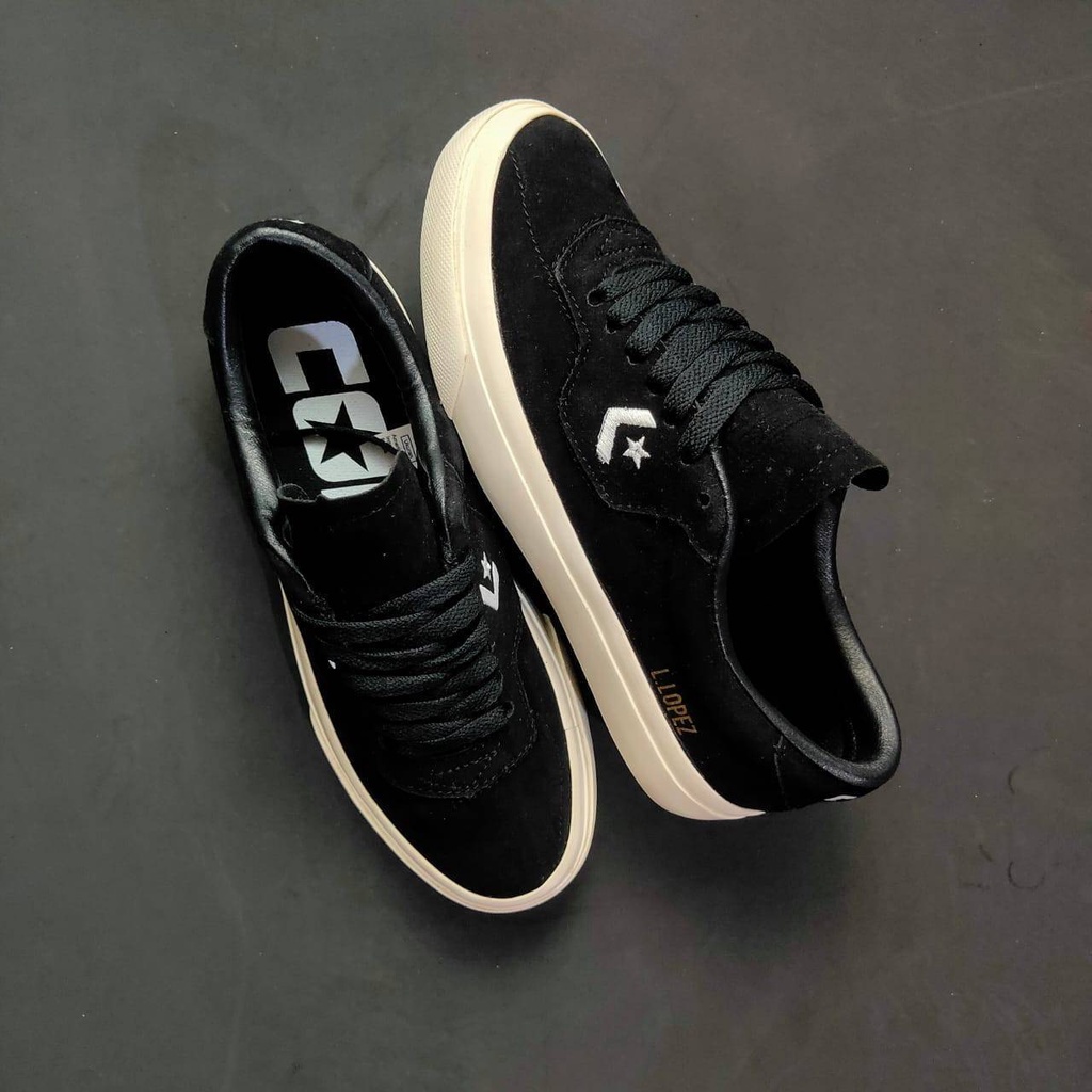(Bayar Di Tempat) Converse Louie Lopez Black Suede Premium Sepatu all star Sepatu converse Lopez