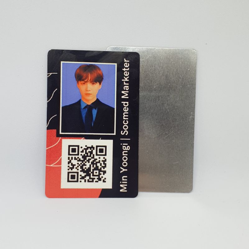 

custom id card kartu alumunium plates | metal card custom