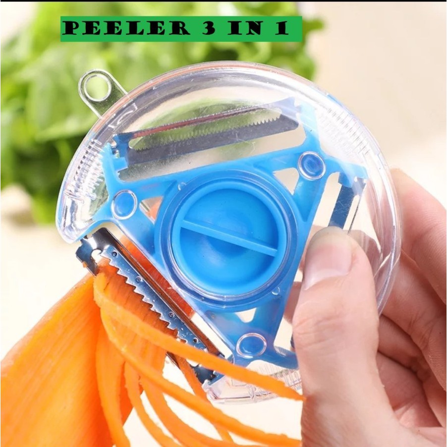 Peeler 3 in 1 / Alat Pengupas Parutan Penyerut Buah 3 in 1 multifungsi