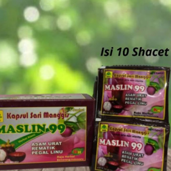 Maslin 99 Kapsul Sari Manggis ORIGINAL | Isi 10 Shacet 4 Kapsul
