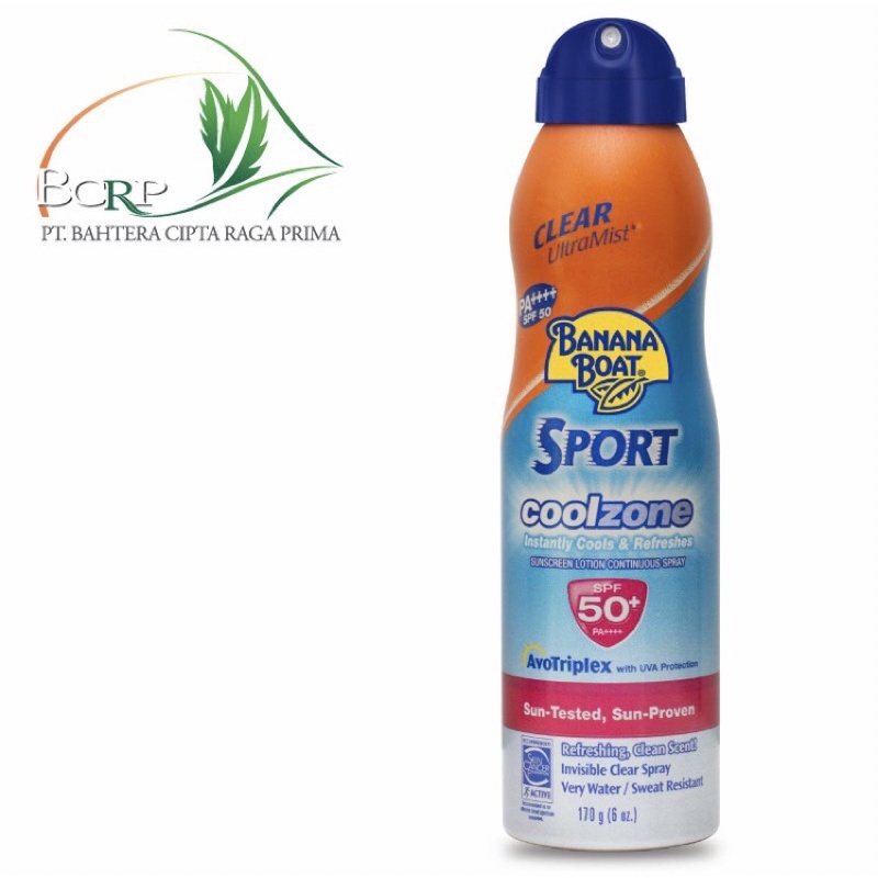 Banana Boat Sunblock Ultramist Sport Coolzone Spray SPF 50+ 170 g