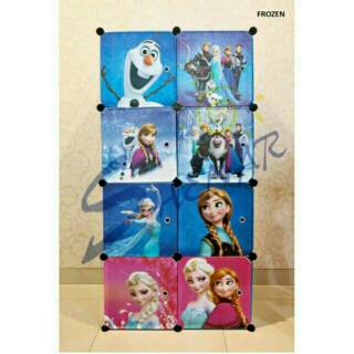  Lemari  baju plastik  hello kitty frozen doraemon  princess 