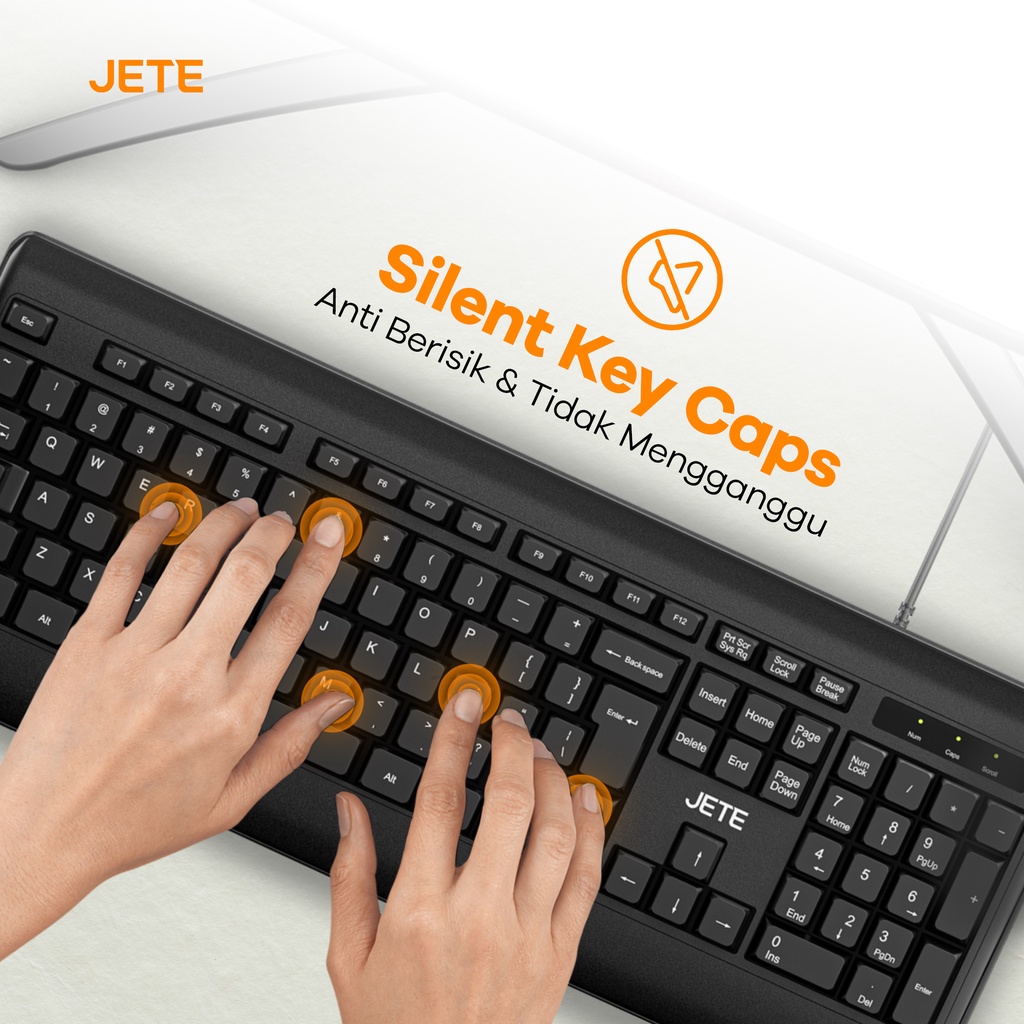 Keyboard JETE KB3 Silent Rounded Key - Garansi 2 Tahun