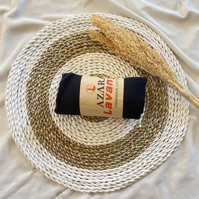 PASHMINA 𝖢𝖱𝖨𝖭𝖪𝖫𝖤 ORIGINAL 𝖬𝖤𝖱𝖪 AZARA LAVANYA ( Pashmina Arabian/ Pashmina Kusut)-Hitam