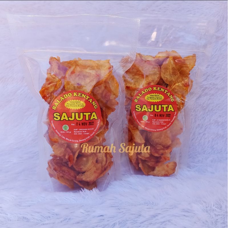 

Keripik Kentang Balado Sajuta 100gr grosir ecer