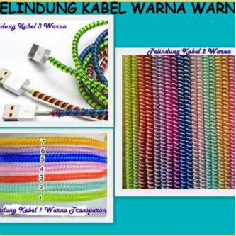 Pelindung Kabel Warna Warni Lilitan Kabel gulungan Kabel 2 Warna