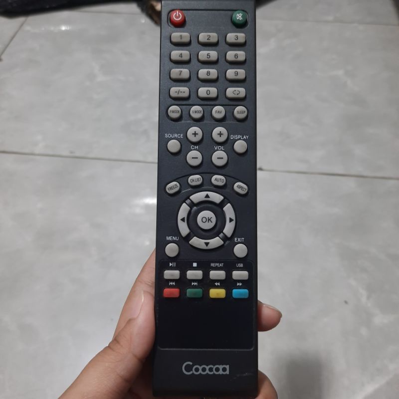 REMOTE REMOT TV COOCAA LED LCD HITAM ORIGINAL ASLI