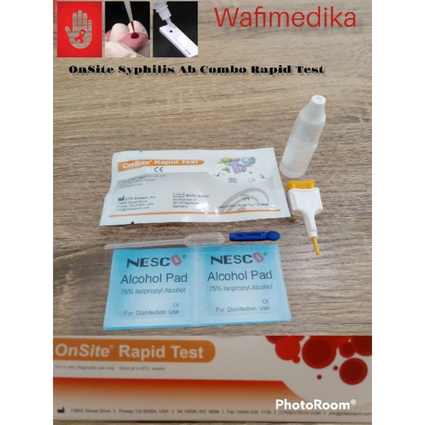 onsite syphilis AB combo Rapid Test satuan Ecer lengkap siap pakai