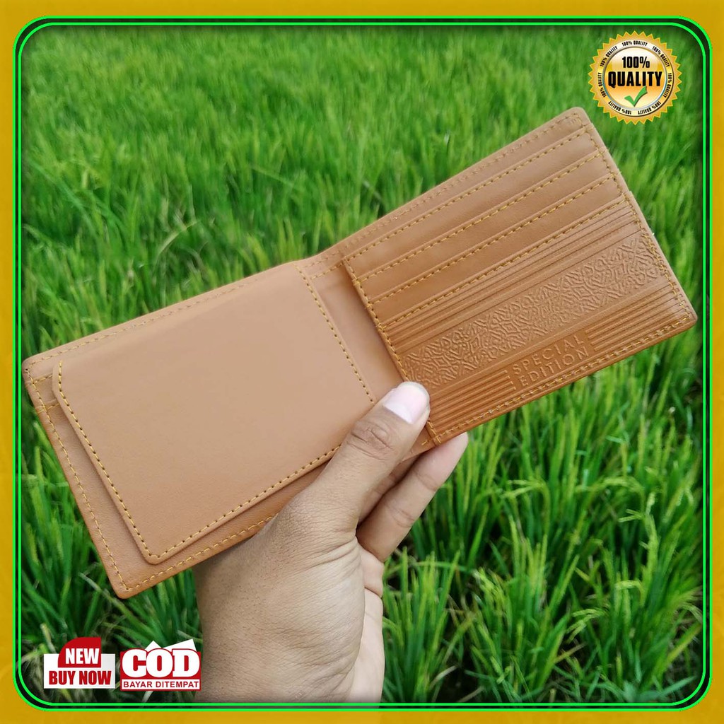 Dompet Kulit sintetik Pria Model Pendek terbaru Best Seller COD