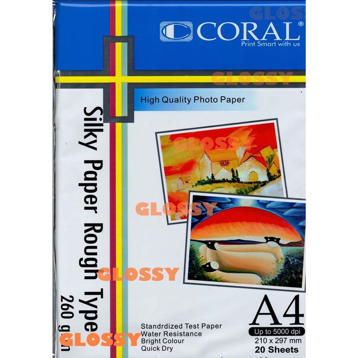 

Senikertas- Coral Silky Paper Rough Type 260 Gsm -Kertas-Seni.