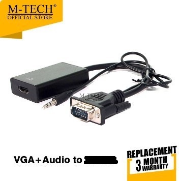 Vga male to hdtv female audio 3.5mm 1080p adapter converter cable - Konverter vga to hdtv full hd