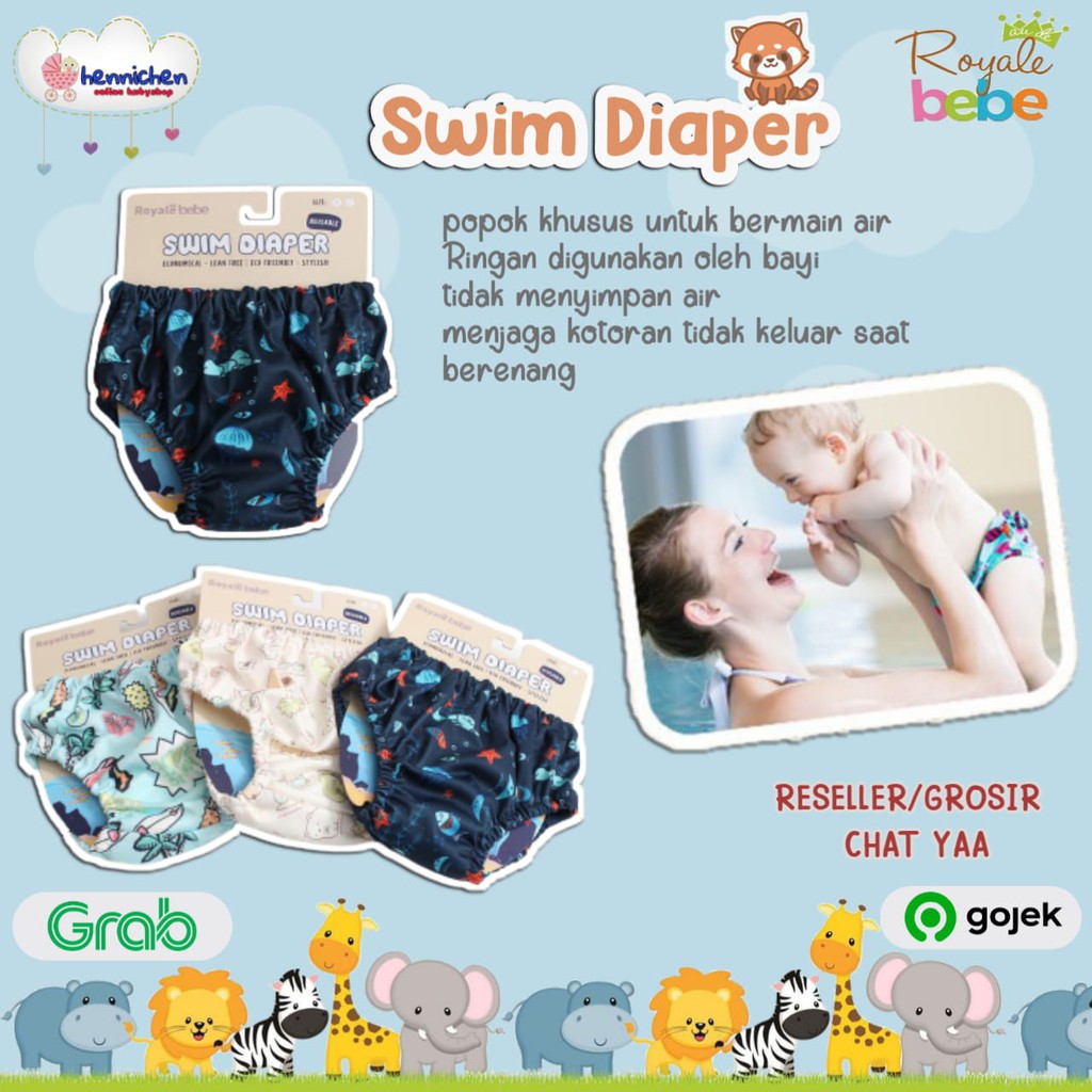 ROYALE BEBE POPOK RENANG BAYI SWIM DIAPER BABY POPOK BAYI