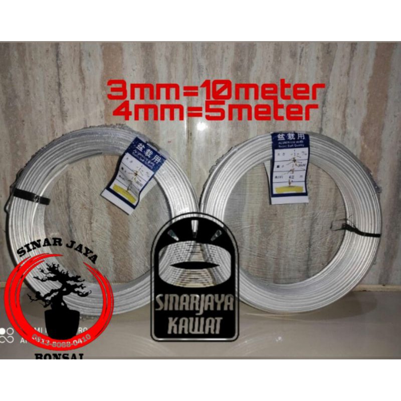 Kawat Bonsai Ecer 2 ukuran 3mm dan 4mm