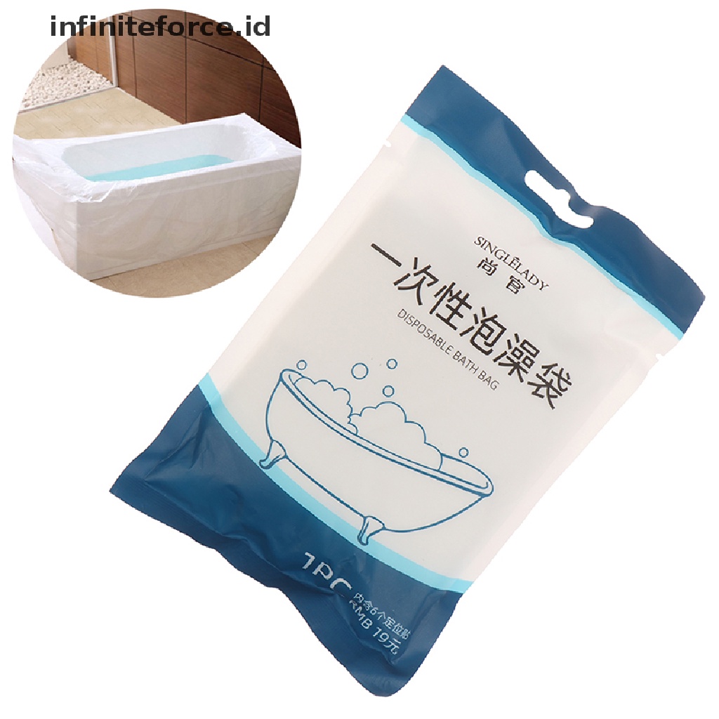 (infiniteforce.id) Plastik Cover Bathtub Sekali Pakai Portable Untuk Travel / Hotel