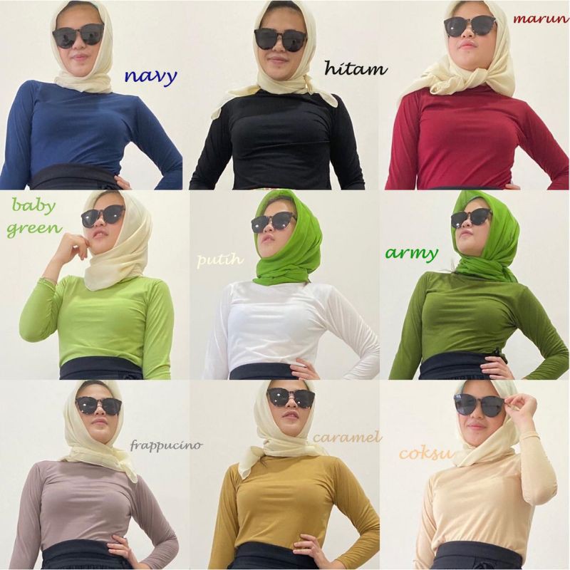 12.12TERMURAH MANSET BADAN POLOS TEBAL ADEM TURTLENECK BAHAN KAOS TIDAK LICIN