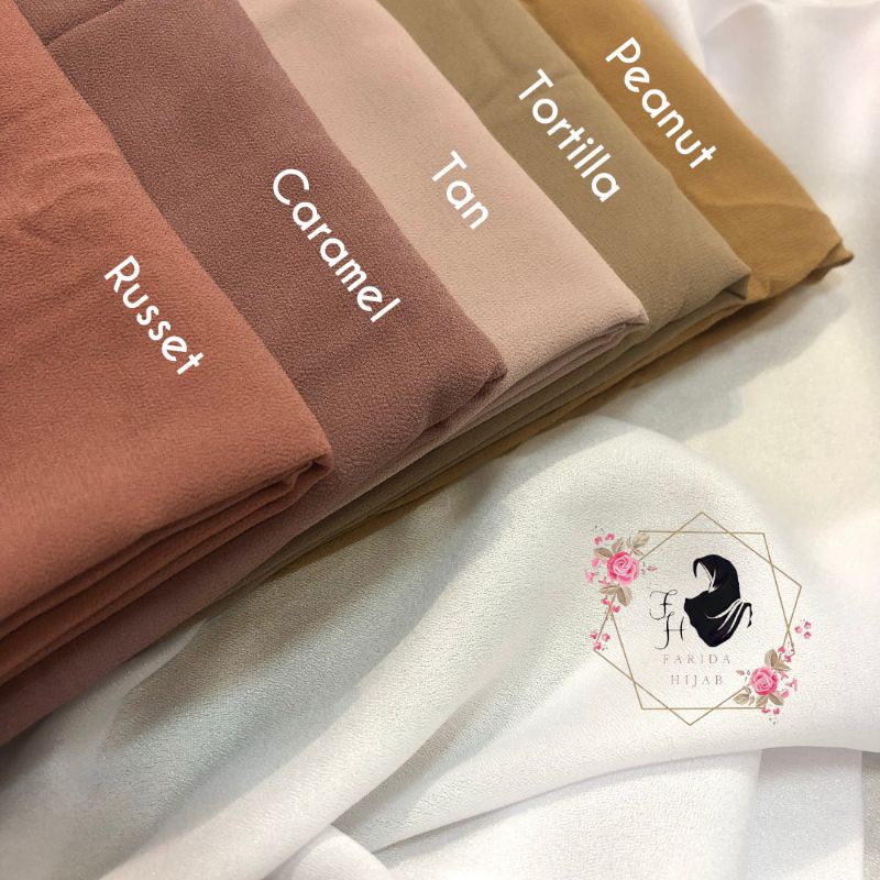 Hijab Pashmina Ceruty Babydoll jahit tepi [ part 1]