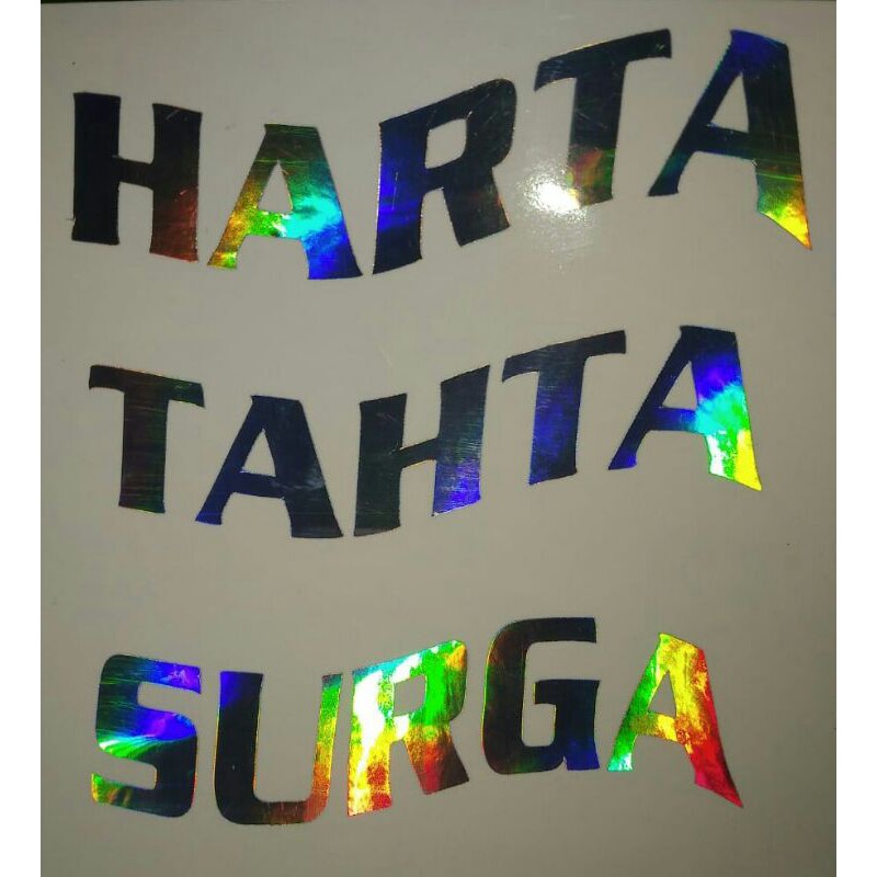 

Sticker Hologram Harta Tahta