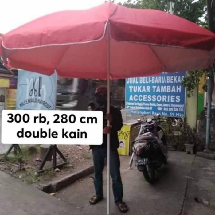 

tenda payung double kain 280 cm